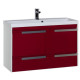 Заказать Тумба белый/бордо 99 см Aquanet Тиволи 00180058 в магазине сантехники Santeh-Crystal.ru