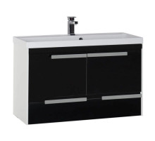 Тумба белый/черный 99 см Aquanet Тиволи 00180067