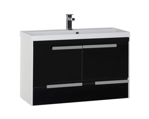 Купить Тумба белый/черный 99 см Aquanet Тиволи 00180067 в магазине сантехники Santeh-Crystal.ru