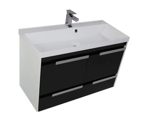 Купить Тумба белый/черный 99 см Aquanet Тиволи 00180067 в магазине сантехники Santeh-Crystal.ru