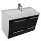 Купить Тумба белый/черный 99 см Aquanet Тиволи 00180067 в магазине сантехники Santeh-Crystal.ru