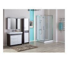 Тумба венге/белый 96 см с бельевой корзиной Aquanet Тиана 00172680