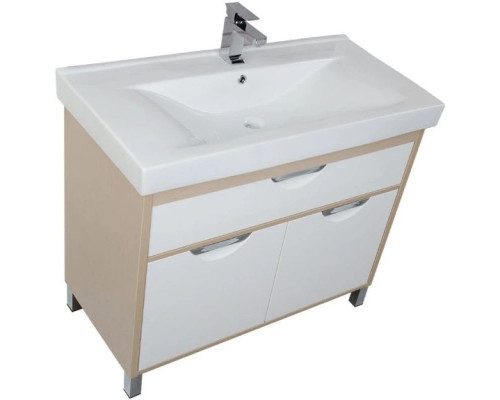 Заказать Тумба белый/светлый дуб 96 см Aquanet Гретта 00171575 в магазине сантехники Santeh-Crystal.ru