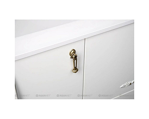 Купить Тумба белый/золото 97,6 см Aquanet Виктория 00183931 в магазине сантехники Santeh-Crystal.ru