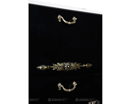 Заказать Тумба черный/золото 127,6 см Aquanet Виктория 00183930 в магазине сантехники Santeh-Crystal.ru