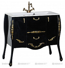 Тумба черный/золото 97,6 см Aquanet Виктория 00183932
