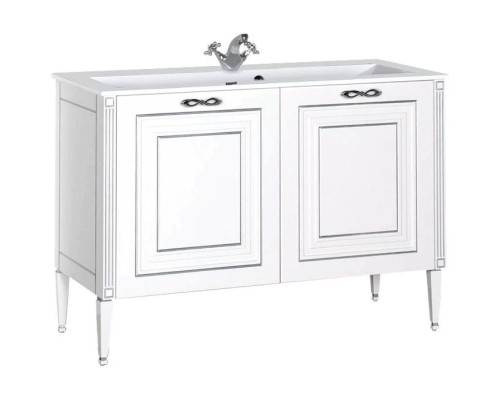 Заказать Тумба белый серебряная патина 118 см Aquanet Паола 00181763 в магазине сантехники Santeh-Crystal.ru