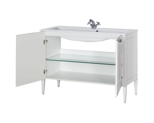 Заказать Тумба белый серебряная патина 118 см Aquanet Паола 00181763 в магазине сантехники Santeh-Crystal.ru