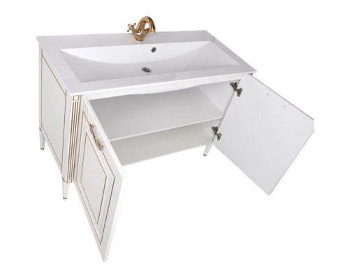 Заказать Тумба белый золотая патина 118 см Aquanet Паола 00186114 в магазине сантехники Santeh-Crystal.ru