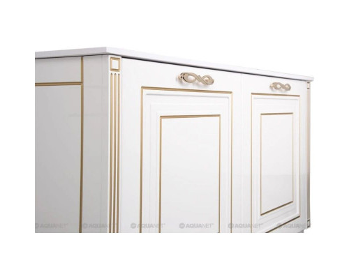 Заказать Тумба белый золотая патина 118 см Aquanet Паола 00186114 в магазине сантехники Santeh-Crystal.ru