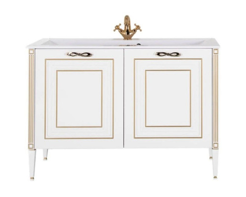 Заказать Тумба белый золотая патина 118 см Aquanet Паола 00186114 в магазине сантехники Santeh-Crystal.ru