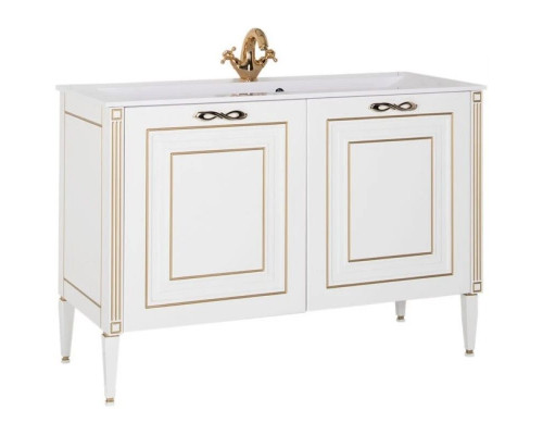 Заказать Тумба белый золотая патина 118 см Aquanet Паола 00186114 в магазине сантехники Santeh-Crystal.ru