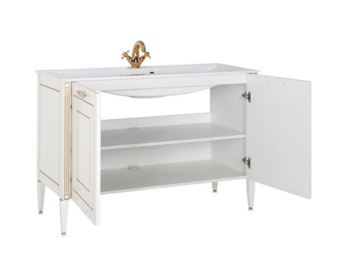 Заказать Тумба белый золотая патина 118 см Aquanet Паола 00186114 в магазине сантехники Santeh-Crystal.ru