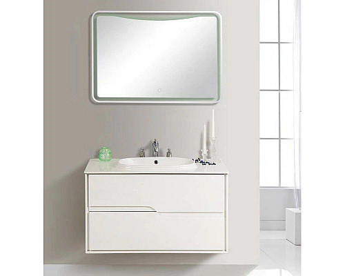 Купить Тумба белый глянец 100 см BelBagno Gino GINO-1000-2C-SO-BL в магазине сантехники Santeh-Crystal.ru