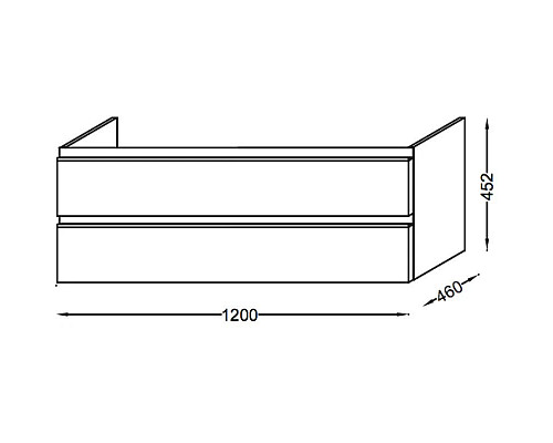 Заказать Тумба черное дерево 120 см Jacob Delafon Vox EB2021-RA-E15 в магазине сантехники Santeh-Crystal.ru
