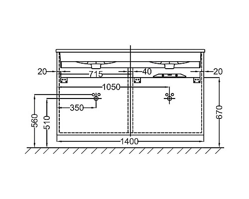 Купить Тумба светло-коричневый глянец 140 см Jacob Delafon Vox EB2020-RA-G80 в магазине сантехники Santeh-Crystal.ru