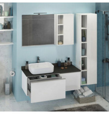 Тумба с раковиной белый глянец 120 см Comforty Милан 0000004023