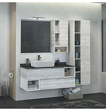 Тумба с раковиной дуб белый 120 см Comforty Прага 00004136269