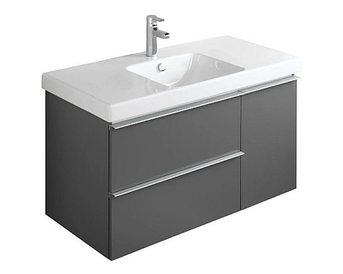 Купить Тумба серый антрацит глянец 102 см Jacob Delafon Odeon Up EB891-442 в магазине сантехники Santeh-Crystal.ru