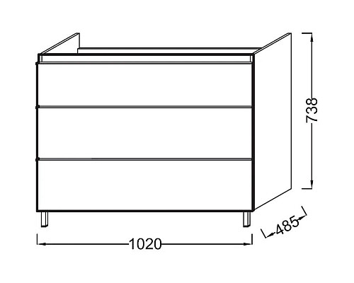 Купить Тумба дуб шампань 102 см Jacob Delafon Odeon Up EB994-E19 в магазине сантехники Santeh-Crystal.ru