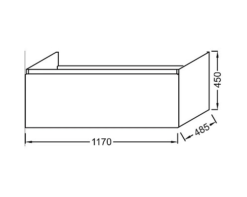 Купить Тумба серый дуб 117 см Jacob Delafon Odeon Up EB887-E71 в магазине сантехники Santeh-Crystal.ru