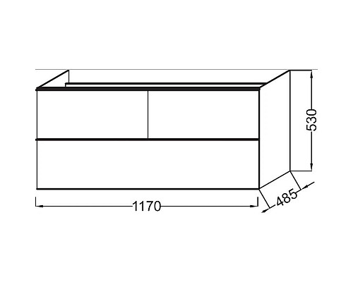 Приобрести Тумба дуб шампань 117 см Jacob Delafon Odeon Up EB892-E19 в магазине сантехники Santeh-Crystal.ru