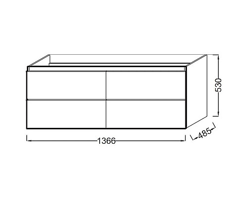 Приобрести Тумба серый дуб 137 см Jacob Delafon Odeon Up EB997-E71 в магазине сантехники Santeh-Crystal.ru