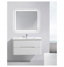 Тумба с раковиной белый ясень 100,5 см BelBagno Soft SOFT-1000-2C-SO-BF + 13100-KL