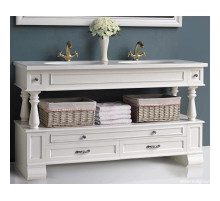 Тумба с раковиной слоновая кость серебряная патина 157,4 см Atoll Джулия