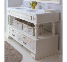 Тумба с раковиной слоновая кость золотая патина 157,4 см Atoll Джулия