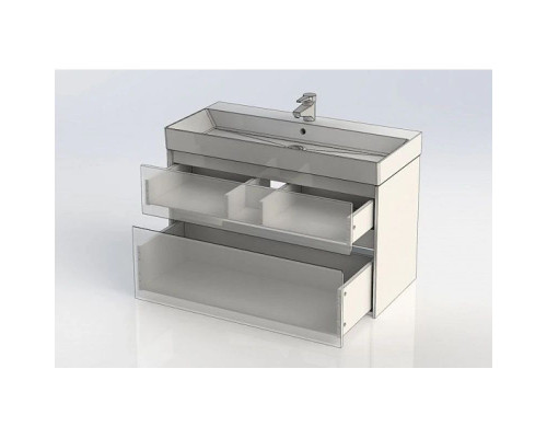 Заказать Тумба белый глянец 97,2 см Aquanet Бруклин 00203961 в магазине сантехники Santeh-Crystal.ru