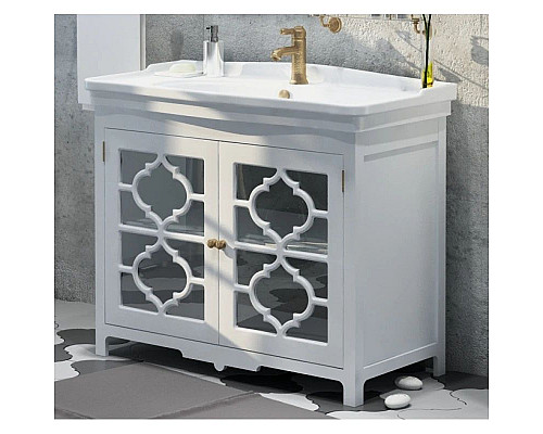 Купить Тумба белый матовый 97,5 см Corozo Манойр SD-00000357 в магазине сантехники Santeh-Crystal.ru