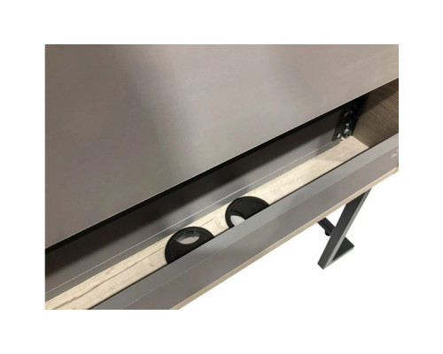 Заказать Тумба с раковиной дуб дымчатый/черный глянец 97 см Comforty Дюссельдорф 00004148007 в магазине сантехники Santeh-Crystal.ru