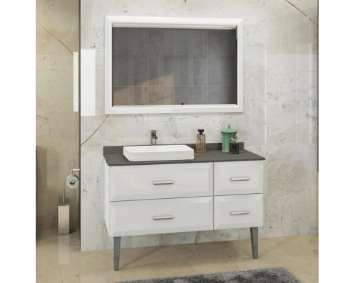 Приобрести Тумба с раковиной белый глянец 120 см Comforty Империя 00004142359 в магазине сантехники Santeh-Crystal.ru