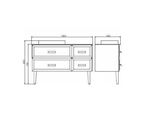 Приобрести Тумба с раковиной белый глянец 120 см Comforty Империя 00004142359 в магазине сантехники Santeh-Crystal.ru