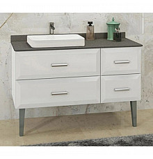 Тумба с раковиной белый глянец 120 см Comforty Империя 00004142359