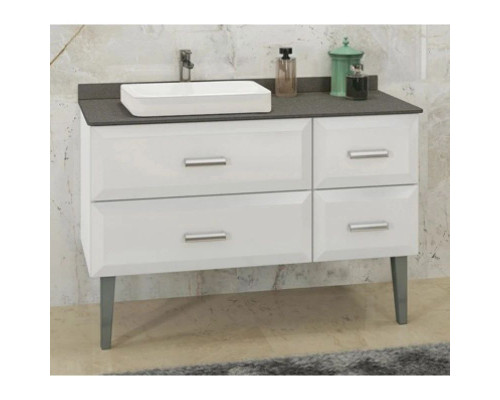 Приобрести Тумба с раковиной белый глянец 120 см Comforty Империя 00004142359 в магазине сантехники Santeh-Crystal.ru