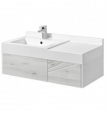 Тумба белый глянец/ольха наварра 99,6 см Акватон Сакура 1A234901SKW80