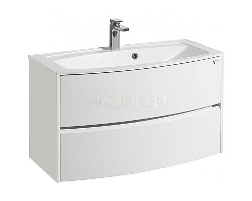 Купить Тумба с раковиной белый глянец 95 см Акватон Астера 1A1953K0AS010 в магазине сантехники Santeh-Crystal.ru