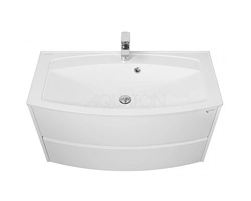 Купить Тумба с раковиной белый глянец 95 см Акватон Астера 1A1953K0AS010 в магазине сантехники Santeh-Crystal.ru