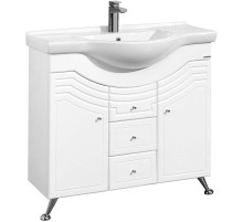 Тумба с раковиной белый глянец 95 см Акватон Домус 1A0613K0DO010