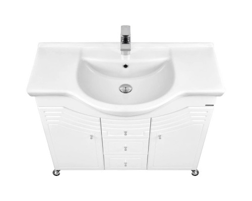 Заказать Тумба с раковиной белый глянец 95 см Акватон Домус 1A0613K0DO010 в магазине сантехники Santeh-Crystal.ru