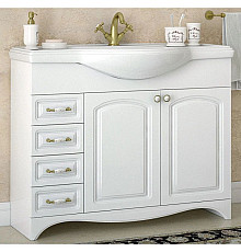 Тумба с раковиной белый глянец 106 см Corozo Классика SETSD-00000315/SD-00000373