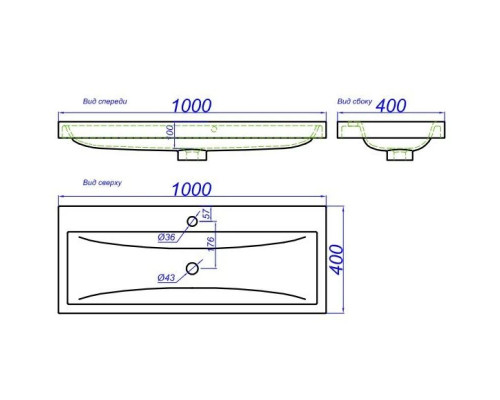 Заказать Тумба с раковиной белый глянец 100 см Aqwella 5 Stars Empire SETEmp.01.10/W/Inf.10.04.D в магазине сантехники Santeh-Crystal.ru
