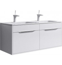 Тумба с раковиной белый глянец 121,8 см Aqwella 5 Stars Malaga SETMal.01.12/Mal.12.04.D