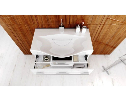 Заказать Тумба с раковиной белый глянец 100 см Aqwella 5 Stars Milan SETMil.01.10/2n/W/Ber.10.04.D в магазине сантехники Santeh-Crystal.ru