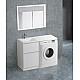 Купить Тумба с раковиной Bianco Opaco 120,3 см BelBagno Kraft KRAFT-LVD-580/1200-2C-PIA-BO + BB1200/480-LV-MR-L в магазине сантехники Santeh-Crystal.ru