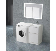 Тумба с раковиной Bianco Opaco 120,3 см BelBagno Kraft KRAFT-LVD-580/1200-2C-PIA-BO + BB1200/480-LV-MR-R