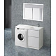 Приобрести Тумба с раковиной Bianco Opaco 120,3 см BelBagno Kraft KRAFT-LVD-580/1200-2C-PIA-BO + BB1200/480-LV-MR-R в магазине сантехники Santeh-Crystal.ru