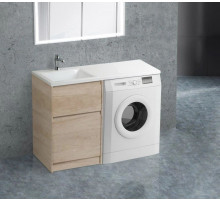 Тумба с раковиной Rovere Nebrasca Nature 120,3 см BelBagno Kraft KRAFT-LVD-580/1200-2C-PIA-RNN + BB1200/480-LV-MR-L